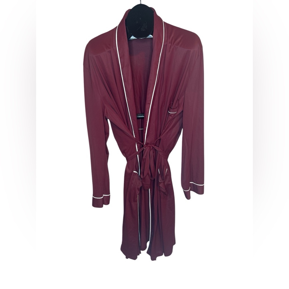 Vintage JCPenney 100% Nylon Maroon Loungewear | Robe XL 46-48